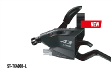 Шифтер левый для 3 ск. L-TWOO ST-TX4008-L интегрированный с тормозным рычагом, тросом 1850 мм, с инд