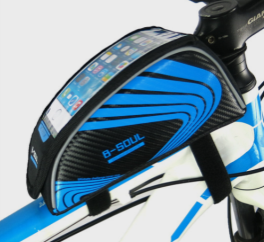 Сумка велосипедная на раму BICYCLE SOUL, жёсткие TPU стенки корпуса, с отделением для смартфона, осн